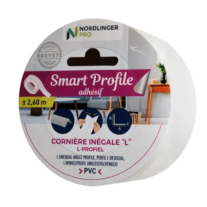 Smart Profile L-hoekprofiel wit PVC 3x1,5cm/2,6m 7