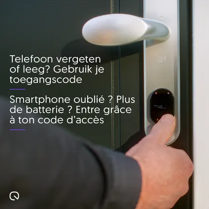 LOQED slim deurslot Touch Smart Lock met Power Kit. 7