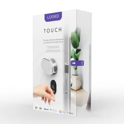 LOQED slim deurslot Touch Smart Lock met Power Kit 18