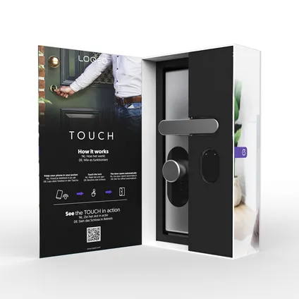 LOQED slim deurslot Touch Smart Lock met Power Kit. 19