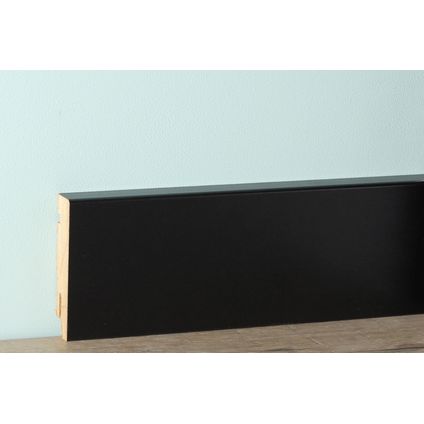 Mac Lean hoge plint Classic Robuust - Zwart - 240cm - 18x75mm