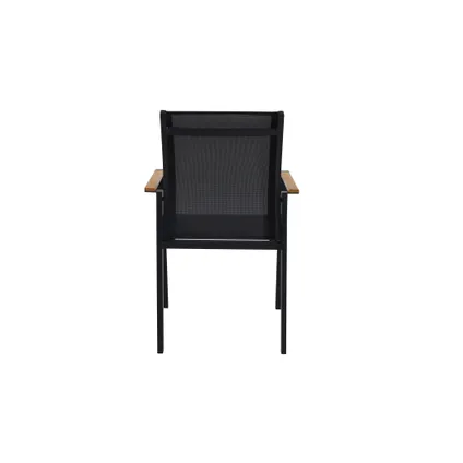 Chaise de jardin Limoux empilable textile/teck anthracite 7