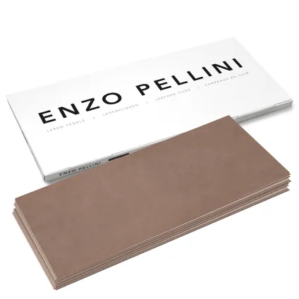 Enzo Pellini wandtegel Taupe - Leer - Zelfklevend - 50x25cm - 8 stuks 3