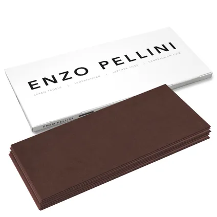 Enzo Pellini wandtegel Ebony - Leer - Zelfklevend - 50x25cm - 8 stuks 3