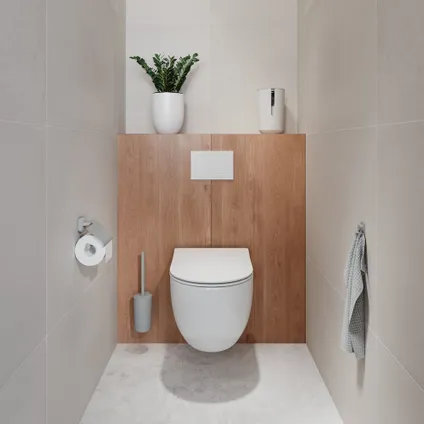 Porte-brosse de toilette Tiger Tado gris clair/ aspect béton 6
