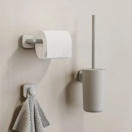 Porte-rouleau papier toilette Tiger Tado sans rabat en forme de L gris clair/ aspect béton 4