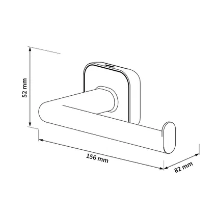 Porte-rouleau papier toilette Tiger Tado sans rabat en forme de L gris clair/ aspect béton 6