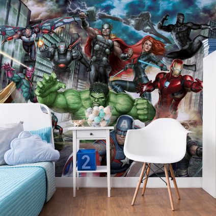 Vliesbehang Marvel Avengers assemble mural