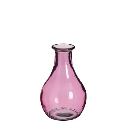Vaas Qin recycled glas roze - h31xd20cm
