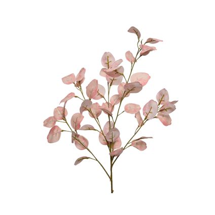 Decoratie eucalyptus op steel 85 cm roze