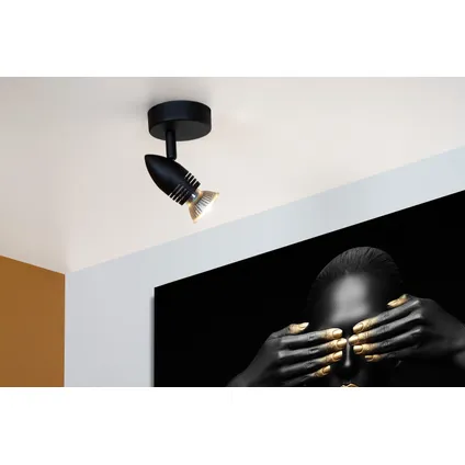 Spot de plafond Lucide Caro noir ⌀9cm GU10 5W 3