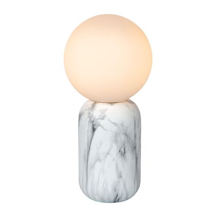 Lucide tafellamp Marbol wit ⌀15cm E27