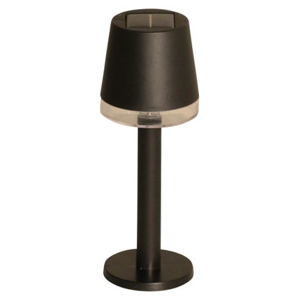Luxform Solar tafellamp Cala d'Or zwart ⌀8cm