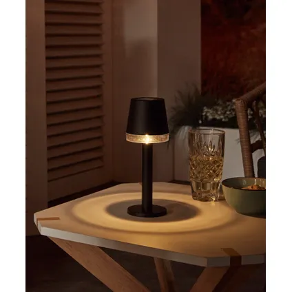 Luxform Solar tafellamp Cala d'Or zwart ⌀8cm 3