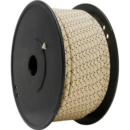 Câble textile Kopp 2x0,75mm² par mètre beige/noir 3