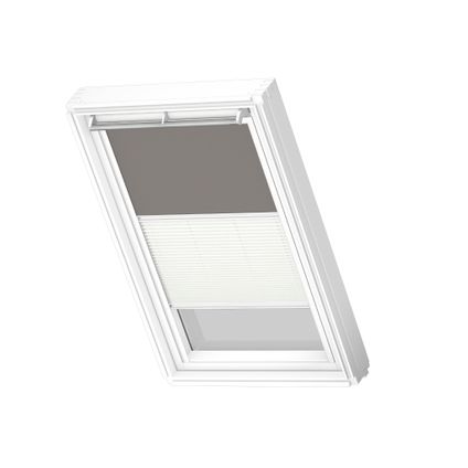 VELUX Store DUO occultant/tamisant, manuel White line DFD P04 0705SWL Gris - Blanc