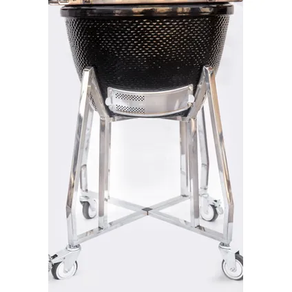 Keramisch barbecue Alleskunner 18 inch zwart + trolley 4