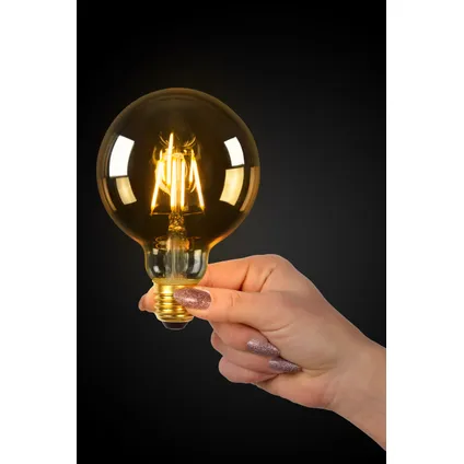 Lucide ledfilamentlamp G95 amber E27 5W 3