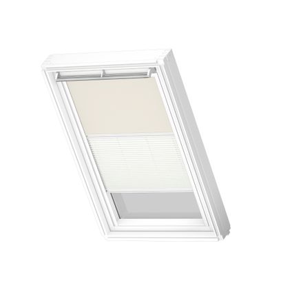 VELUX Store DUO occultant/tamisant, manuel White line DFD S08 1085SWL Beige - Blanc