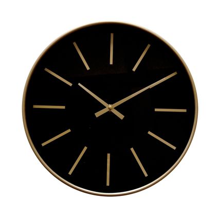 Horloge noir dore 30,5 x 30,5 x 4cm