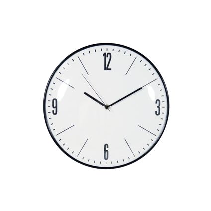 Horloge conve x e blanc noir 30cm