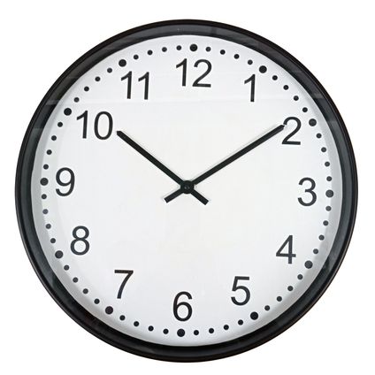 Horloge blanc noir Ø 40,5cm