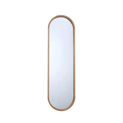 Miroir oblong fin bois clair 40 x 140cm