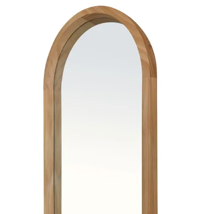 Langwerpige spiegel licht hout 40 x 140 cm 2