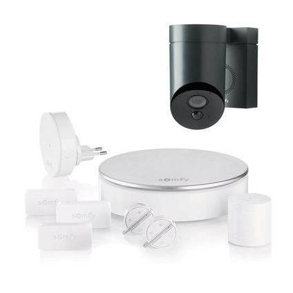 Somfy draadloos alarmsysteem Home Alarm + outdoor bewakingscamera zwart
