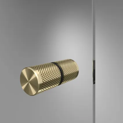 Sealskin Contour Schuifdeur met zijwand 120x90x200 cm, 6 mm helder veiligheidsglas met antikalklaag Goud geborsteld 2