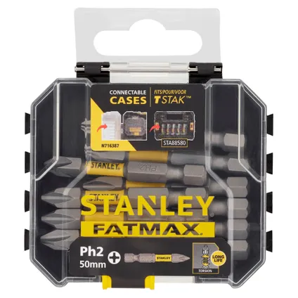 Embouts Stanley Fatmax STA88573-XJ bits PH2 50 mm 10 pcs