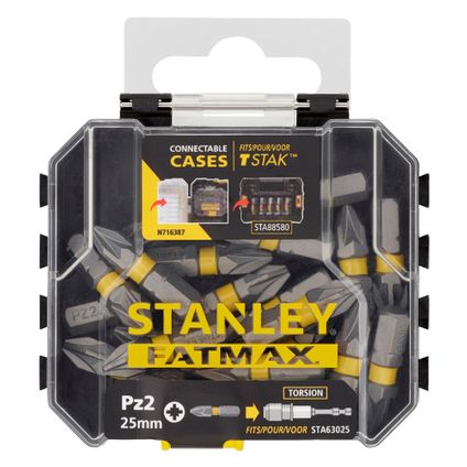 Embouts Stanley Fatmax STA88568-XJ bits PZ2 25mm 20 pcs