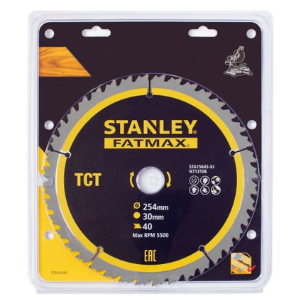 Lame de scie Stanley STA15645-XJ pour scie à onglet Ø 254mm 40T