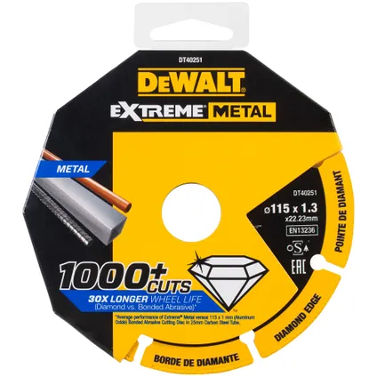 Disque diamant DeWalt métal DT40251-QZ Ø115mm