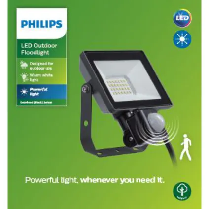 Philips ledstraler Decoflood zwart 20W met sensor 2