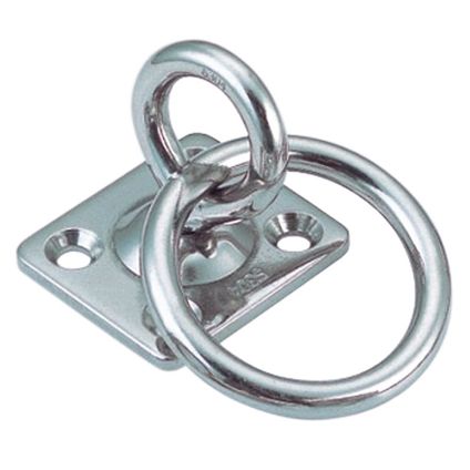 Plaque à œillet avec anneau pivotant Seilflechter 8mm acier inoxydable