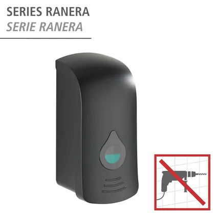 Wenko zeepdispenser/ desinfectiemiddel Ranera L 750ml zwart 4