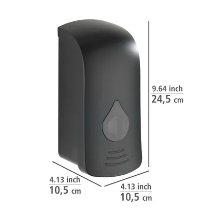 Wenko zeepdispenser/ desinfectiemiddel Ranera L 750ml zwart 9