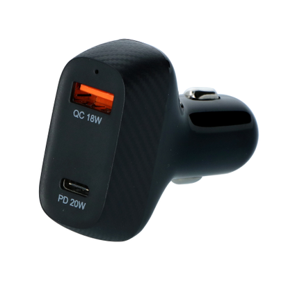 Chargeur rapide voiture Carpoint duo 12/24V USB-C 20W + USB 3.0 18W