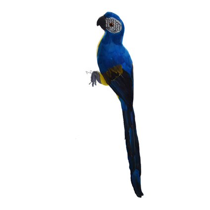 Grote decoratieve papegaai blauw 56cm