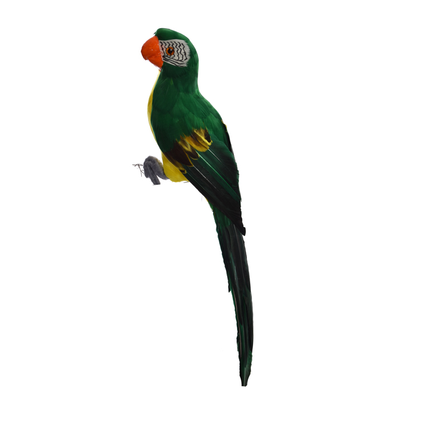 Grand perroquet décoratif vert 56cm