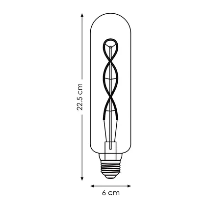 Home Sweet Home ledfilamentlamp Deco Tube Spiral amber E27 4W 4