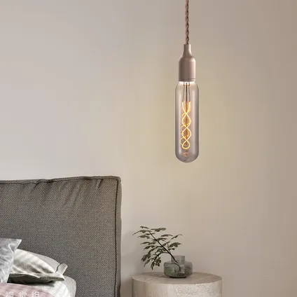 Home Sweet Home ledfilamentlamp Deco Tube Spiral gerookt glas E27 4W 3