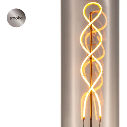Home Sweet Home ledfilamentlamp Deco Tube Spiral gerookt glas E27 4W 6