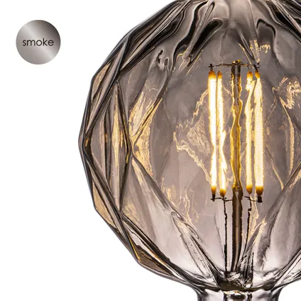 Home Sweet Home ledfilamentlamp Deco Globe G150 gerookt glas E27 4W 4