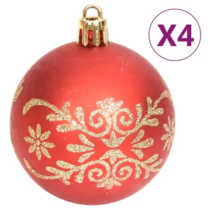 vidaXL 70-delige Kerstballenset goud en rood 4