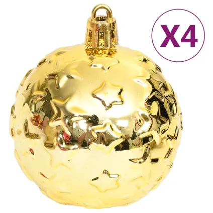 vidaXL 70-delige Kerstballenset goud en rood 6
