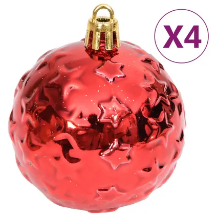 vidaXL 70-delige Kerstballenset goud en rood 7