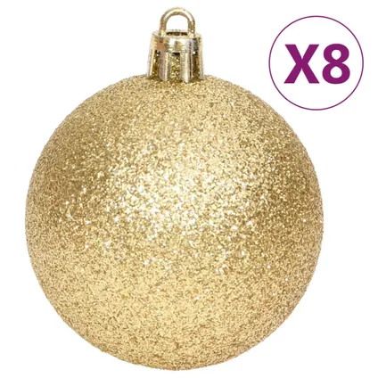 vidaXL 70-delige Kerstballenset goud en rood 8