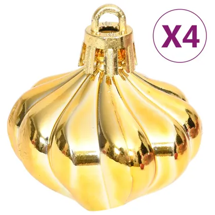 vidaXL 70-delige Kerstballenset goud en rood 10
